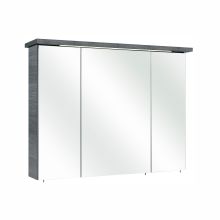 Spoguļstikla skapis ar LED apgaismojumu 84-II, 75x20xH72cm, pelēks