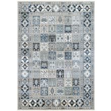 Ковер ZAHRA 120x170см песочно / синий, коврик из вискозы