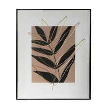 Wall art WALLY 40x50cm, decorative leaf 1