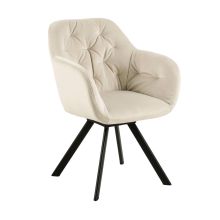 Krēsls LOLA ar roku balstiem, krēmkrāsas