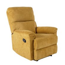 Recliner armchair GUSTAV with manual mechanism, yellow