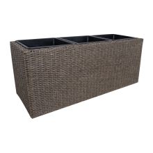 Puķu kaste WICKER 110x39xH45cm, tumši brūna
