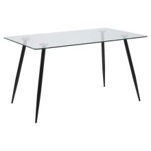 Pusdienu galds WILMA 140x80xH75cm, melns