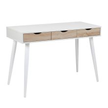 Desk NEPTUN 110x50xH77cm, white/oak