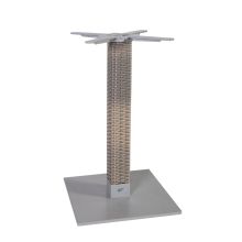 Ножка для стола 40x40xH72см, алюминий с плетением из пластика