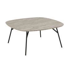 Kafijas galdiņš CARACAS 90x90xH40cm, pelēks