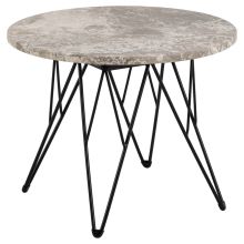 Sānu galdiņš PRUNUS D55xH41,4cm, brūns/melns