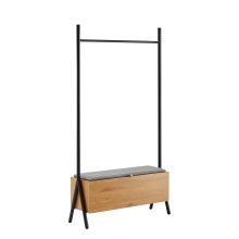 Drēbju pakaramais AALBORG ar soliņu 97x32xH180cm, ozols