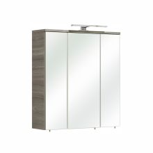 Mirror cabinet with LED lighting 09-IV, 65x20xH72cm dark grey