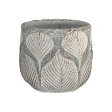 Кашпо SUNNY BASIL D32xH28см, бежевый/золотистый