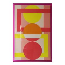 Kanva ar rāmi WALLY 80x120cm, abstrakts saulriets, akrils