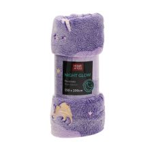 Plaid NIGHT LIGHT 150x200cm, unicorns