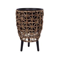 Puķu pods WICKER 21x21xH32cm, brūns