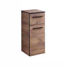 Wall cabinet 374, 30x33xH72cm, dark oak/black