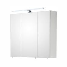 Spoguļstikla skapis ar LED apgaismojumu 86, 75x20xH70cm, balta glancēta