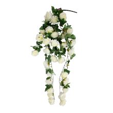 Mākslīgais zieds FLOWERLY zars H120cm, balta roze