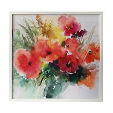 Kanva ar rāmi WALLY 40x40cm, kliņģerītes