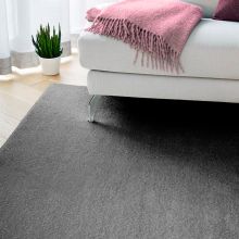 Carpet NOBLE D133cm, grey, velour pile