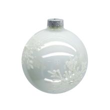 Ziemassvētku rotājums JOY FROST D8cm, stikls