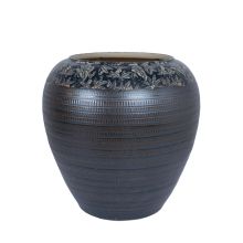 Ceramic vase TITAN STONE H40cm, brown