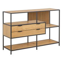 Bookcase SEAFORD 114x35xH78cm, natural