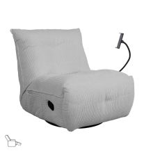 Recliner leisure chair WIN-WIN with manual mechanism, light grey