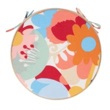 Cushion for chair NORDIC FLOWER D38x2,5cm