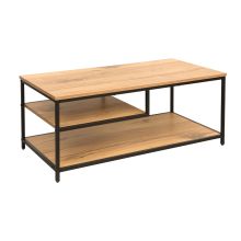 Kafijas galdiņš DIMITRA 100x50xH40cm, veclaicīgs/melns