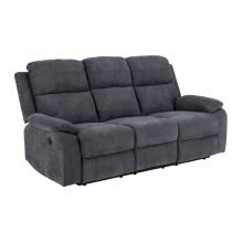 Sofa MORA 3-seater recliner, dark grey
