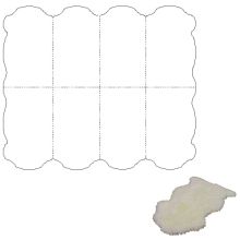 Aitādas paklāji MERINO M 8x, 170x180 cm, balts