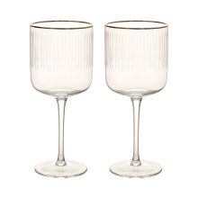 Wine glasses GOLD RIM 2pcs H19,7cm, 400ml