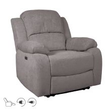 Recliner armchair FELICIA with electric mechanism, grey