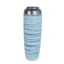 Ceramic vase TITAN STONE H60cm, black/blue