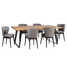 Ēdamistabas komplekts LISBON ar 6 krēsliem