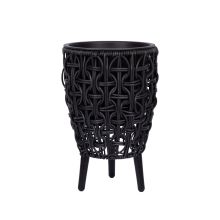 Planter WICKER 21x21xH32cm, black