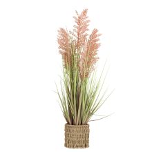 Mākslīgais augs IN GARDEN H87cm, oranža sorgo, zāle ar podiņu