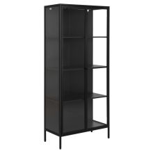 Display cabinet NEWCASTLE 80x40xH160cm, black