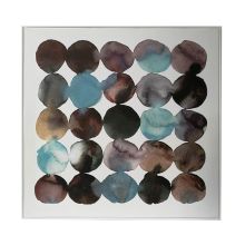 Kanva ar rāmi WALLY 60x60cm, zili abstrakti apļi