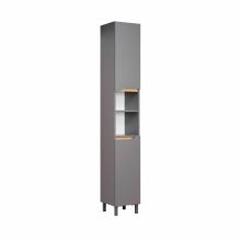 Tall bathroom cabinet 357, 30x33xH185,5cm, grey