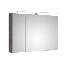 Spoguļstikla skapis ar LED apgaismojumu 66-III, 105x16xH70cm, tumši pelēks