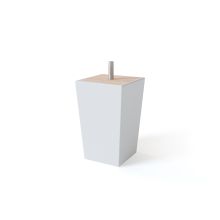 Koka kāja koniska H12cm, 4gab, balts