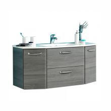 Washbasin cabinet with mineral washbasin 328, 112x48xH53,5cm, grey