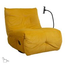 Recliner leisure chair WIN-WIN with manual mechanism, yellow