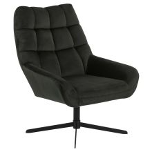 Grozāmais krēsls PARIS, tumši zaļš, grozāmā krēsla pamatne: melna