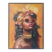 Wall art WALLY 60x80cm, woman and flowers 2