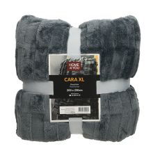 Plaid CARA XL 200x230cm, dark grey