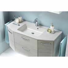 Washbasin cabinet with ceramic washbasin 936, 112x48xH53,5cm, white oak