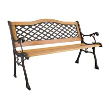 Dārza sols CARTAGO 126x61xH84,5cm, koka sēdeklis, čuguna rāmis