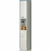 Tall bathroom cabinet 335, 30x33xH195,5cm, white