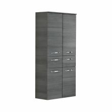 Augsts vannas istabas skapis 328, 60x33xH141cm, pelēks